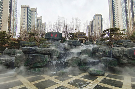 吕梁新城一号小区塑山景观工程